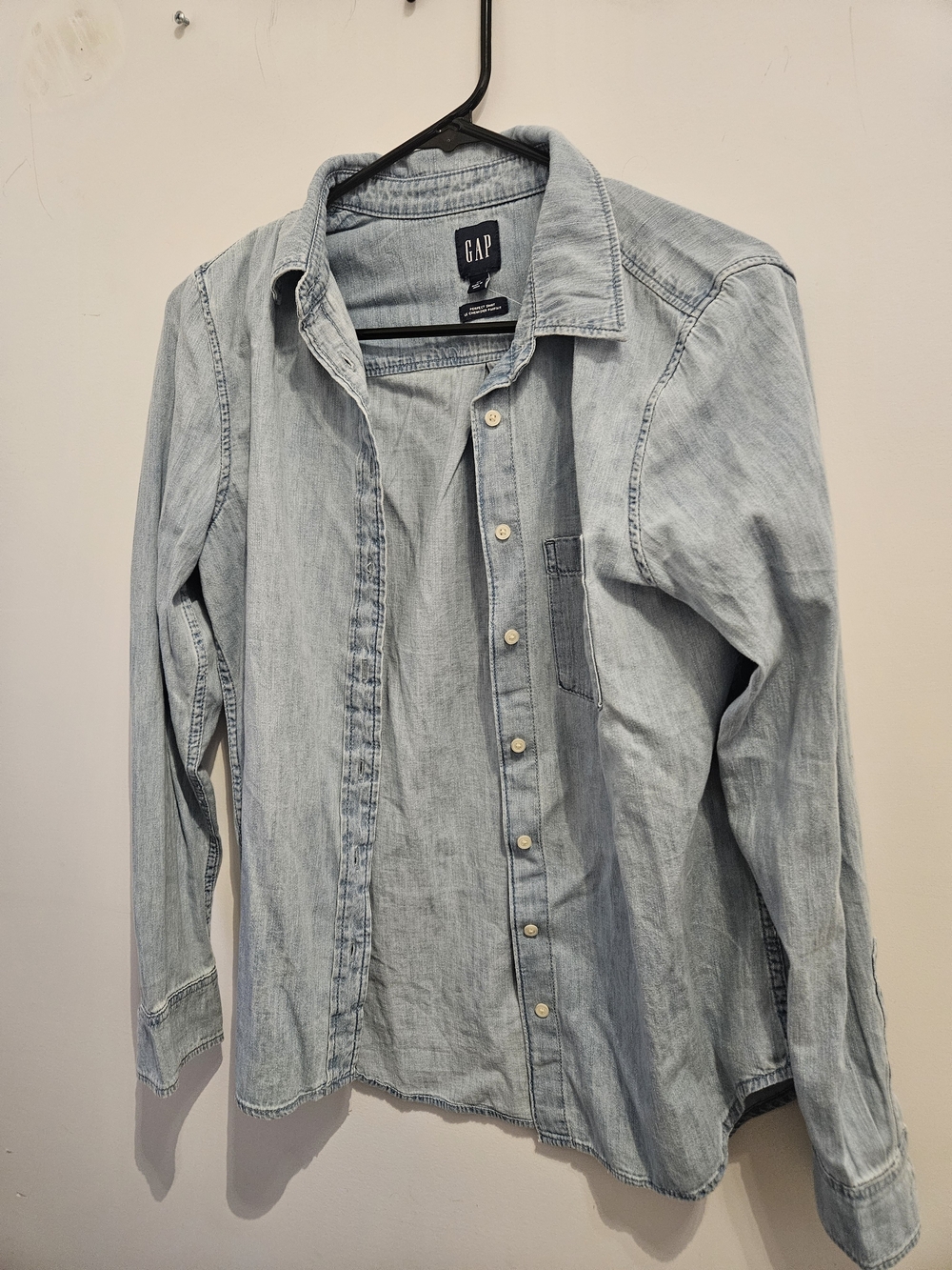 GAP Light Wash Denim Button-Up Shirt